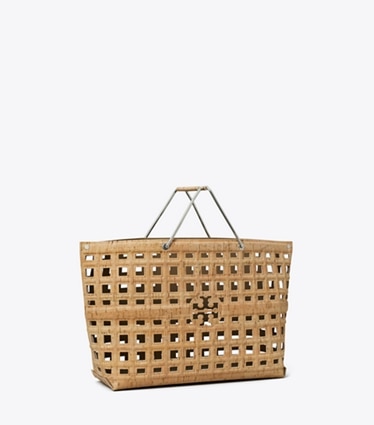 Tory Burch designer トートバッグ エラ マーケット トートバッグ in Sandy Soil angle