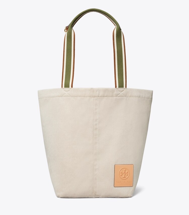 Tory Burch designer tote bags Ella Market Tote in Natural front
