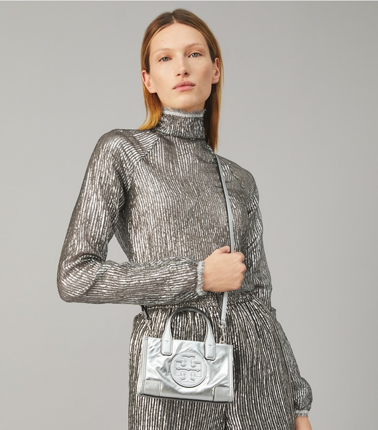 Ella Metallic Micro Tote: Women's Designer Crossbody Bags | Tory Burch