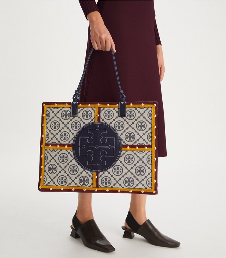 Ella Monogram Quadrant Tote: Women's Designer Tote Bags | Tory Burch