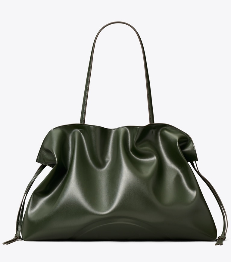 Tory Burch designer トートバッグ エラ natuura™ ドローストリング トートバッグ in Pine Tree front