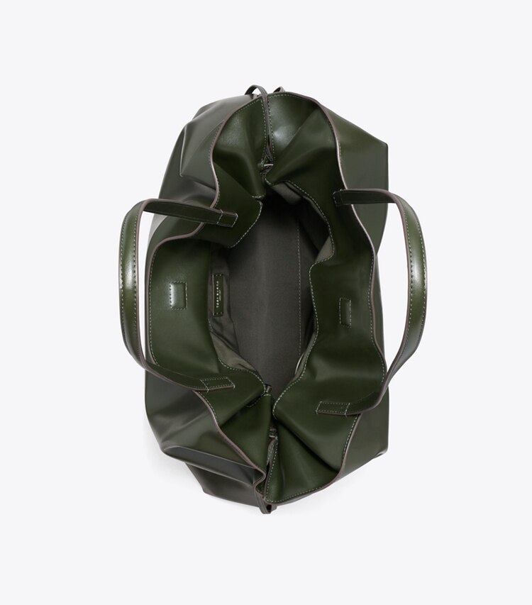 Tory Burch designer トートバッグ エラ natuura™ ドローストリング トートバッグ in Pine Tree オーバーヘッド