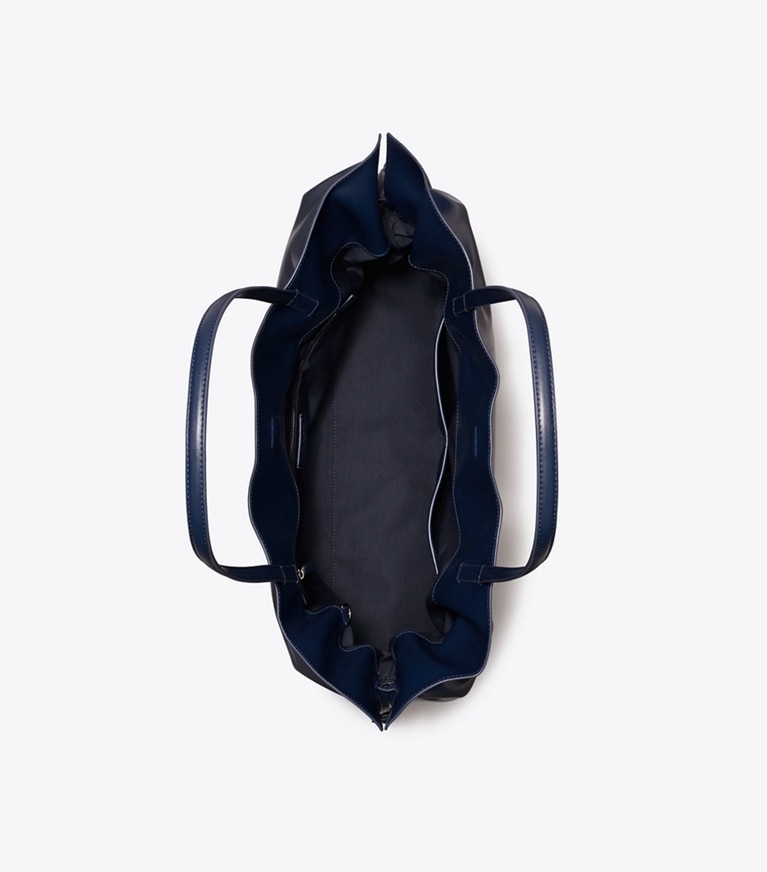 Tory Burch designer tote bags Ella natuura™ Tote Bag mit Kordelzug in New Navy von oben