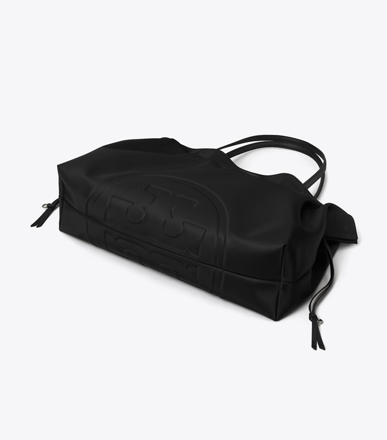 Tory Burch designer tote bags Ella Nylon Drawstring Tote in Black additional