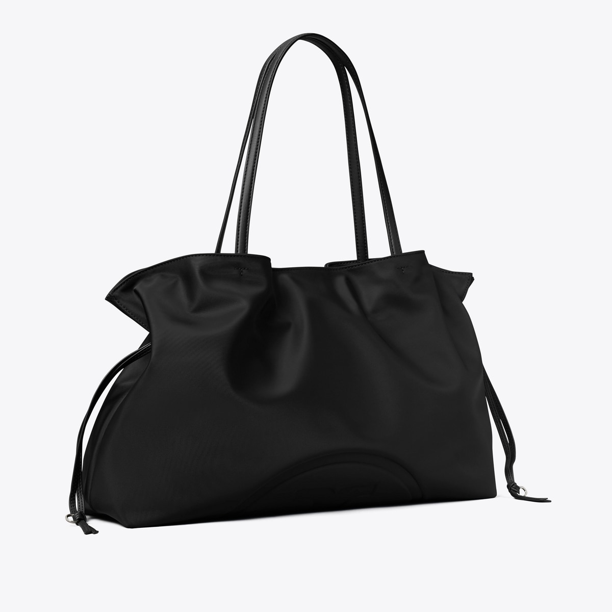 Ella Nylon Drawstring Tote in black | Tory Burch display picture 1