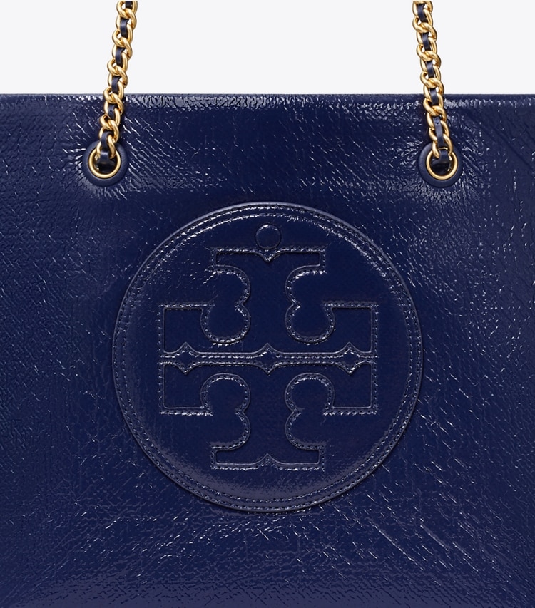 Tory Burch designer トートバッグ エラ クリンクルパテント チェーントート in Tory Navy ディテール