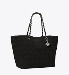 Ella Printed Chain Tote: Women's Designer Tote Bags | Tory Burch