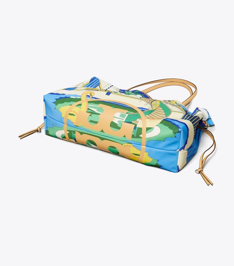 Tory Burch designer トートバッグ エラ プリント ドローストリング トートバッグ in The Pool Blue additional