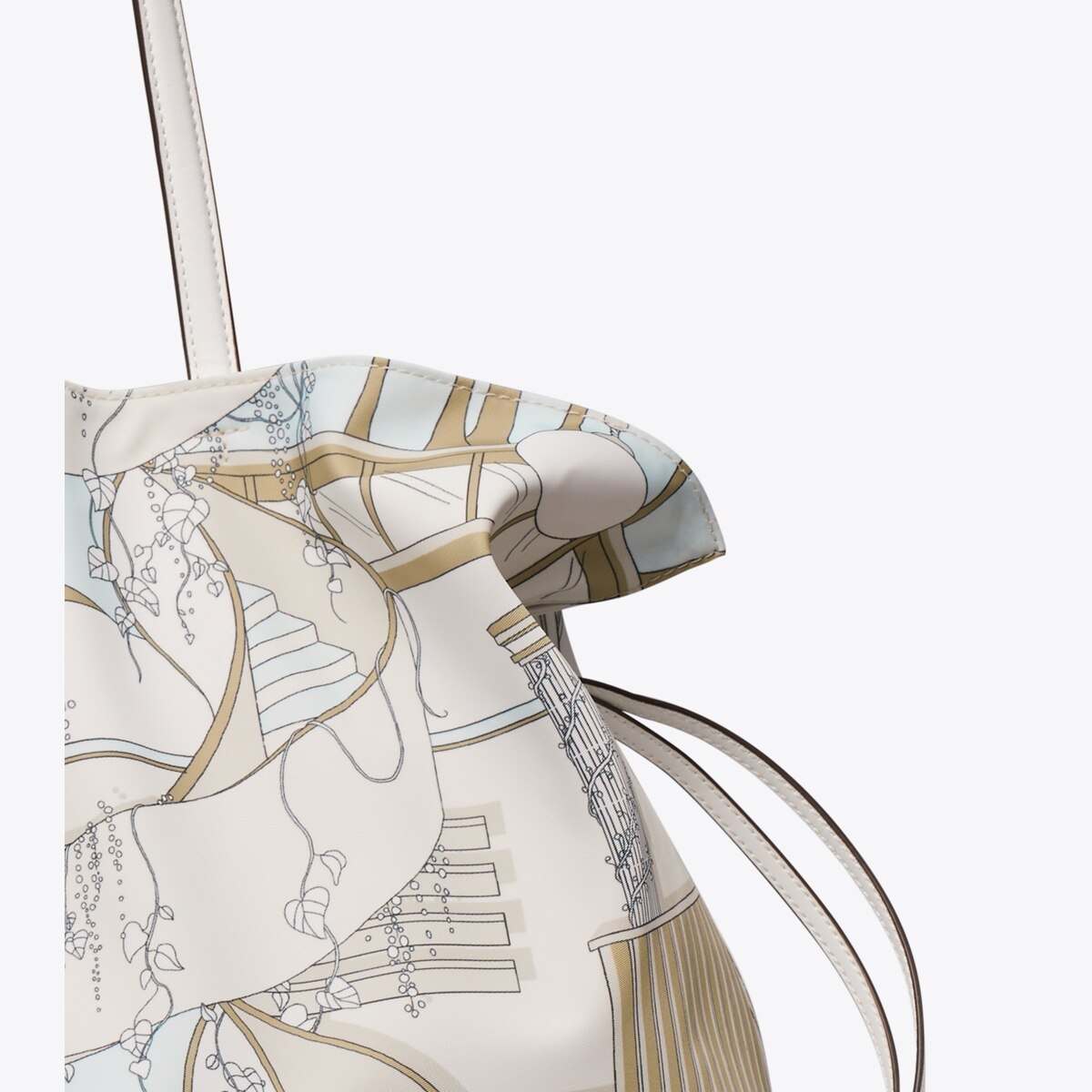 Ella Printed Drawstring Tote: Women's Designer Tote Bags | Tory Burch