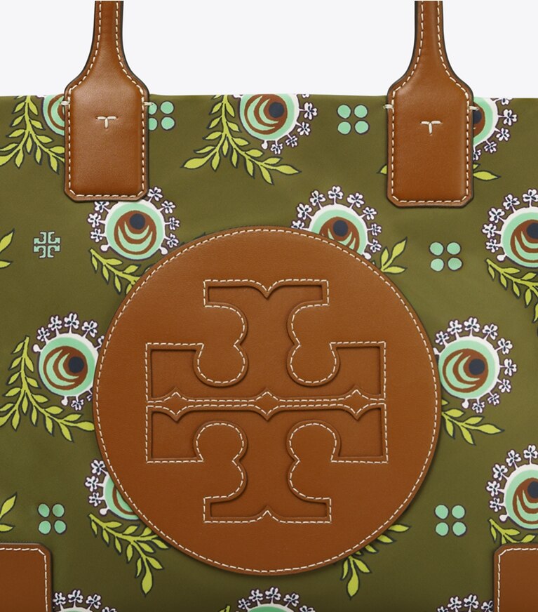 Tory Burch designer tote bags Ella Printed Mini Tote Bag in DECO BLOOM COMBO C angle