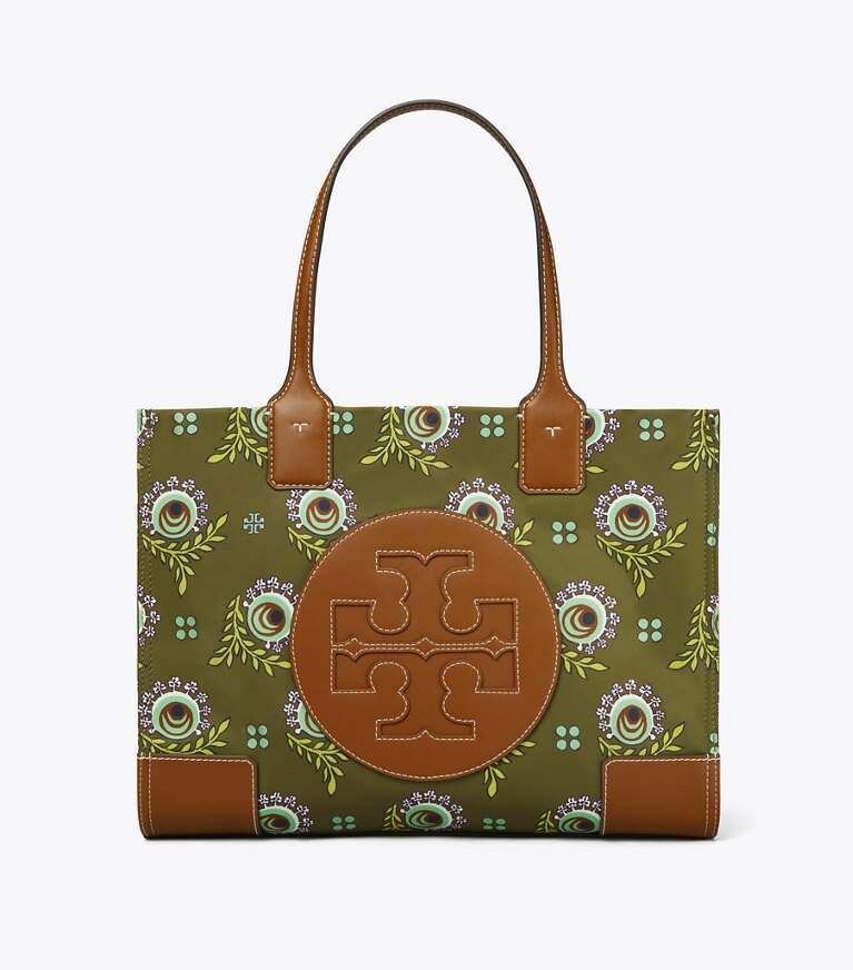 Tory Burch designer tote bags Ella Printed Mini Tote Bag in DECO BLOOM COMBO C angle