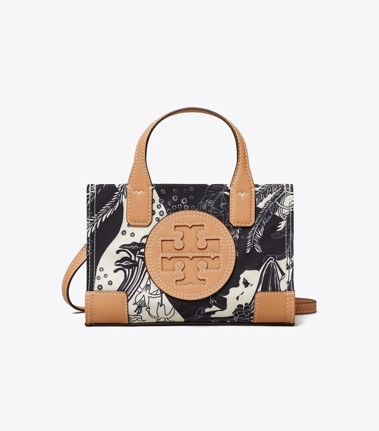 Tory Burch designer crossbody bags Ella Printed Mini Tote Bag in Muse 2 front