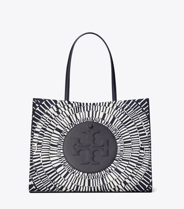 Tory Burch designer トートバッグ エラ プリント スモール トートバッグ in Navy Circle front