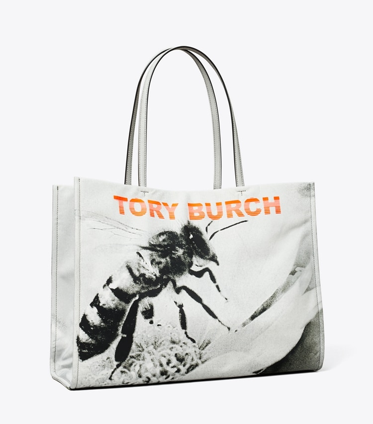 Tory Burch designer tote bags Ella Printed Tote in Bee Print angle