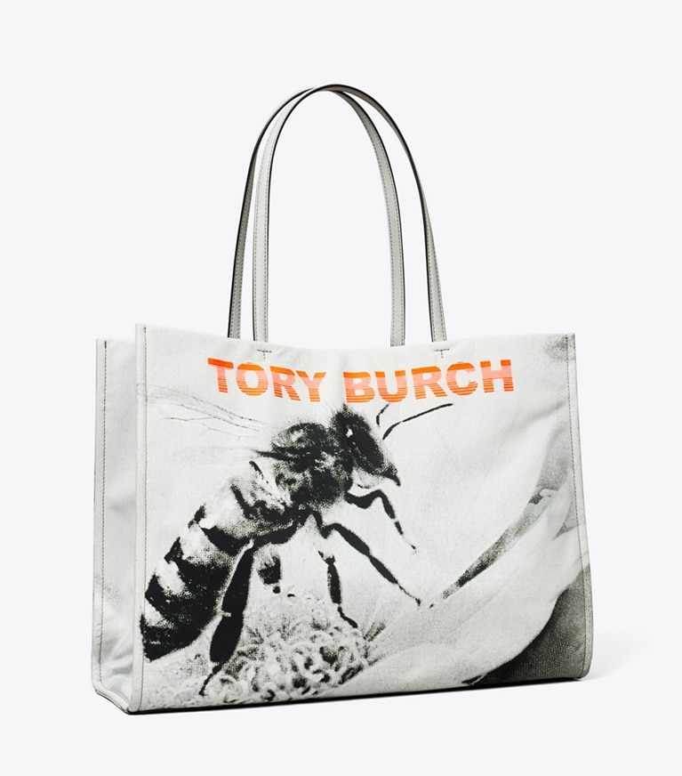 Tory Burch designer tote bags Ella Printed Tote in Bee Print angle