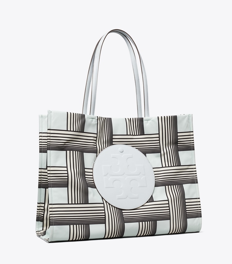 Tory Burch designer トートバッグ エラ プリント トートバッグ in Block Print Blue angle