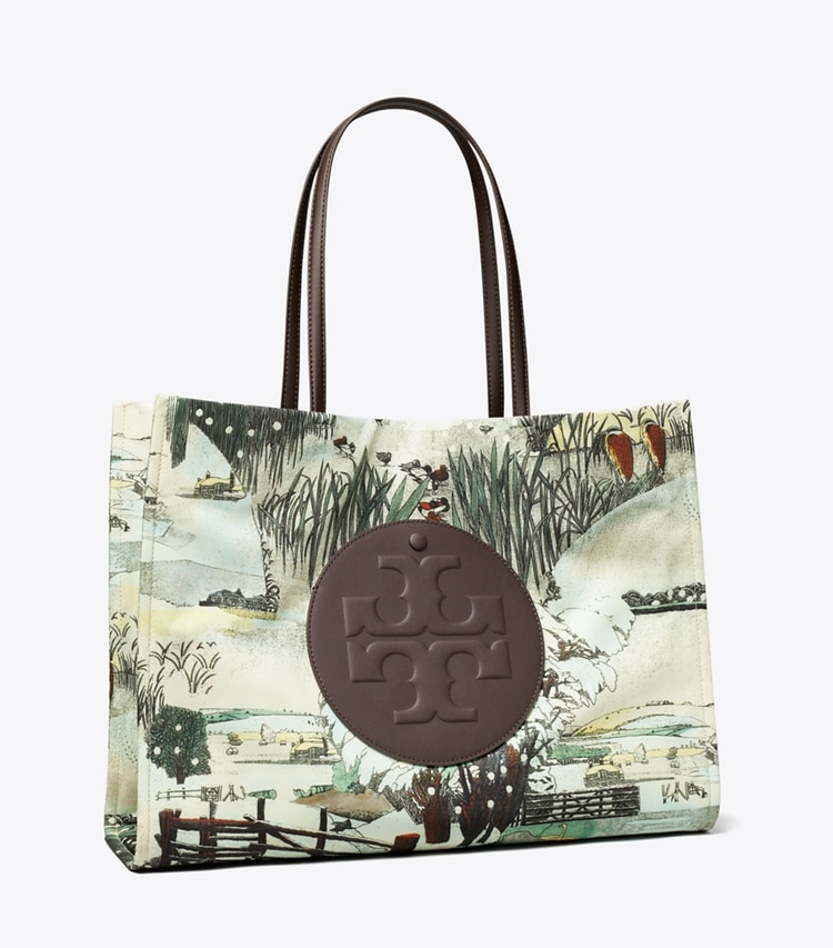 Tory Burch designer tote bags Ella Printed Tote in Forest Print angle