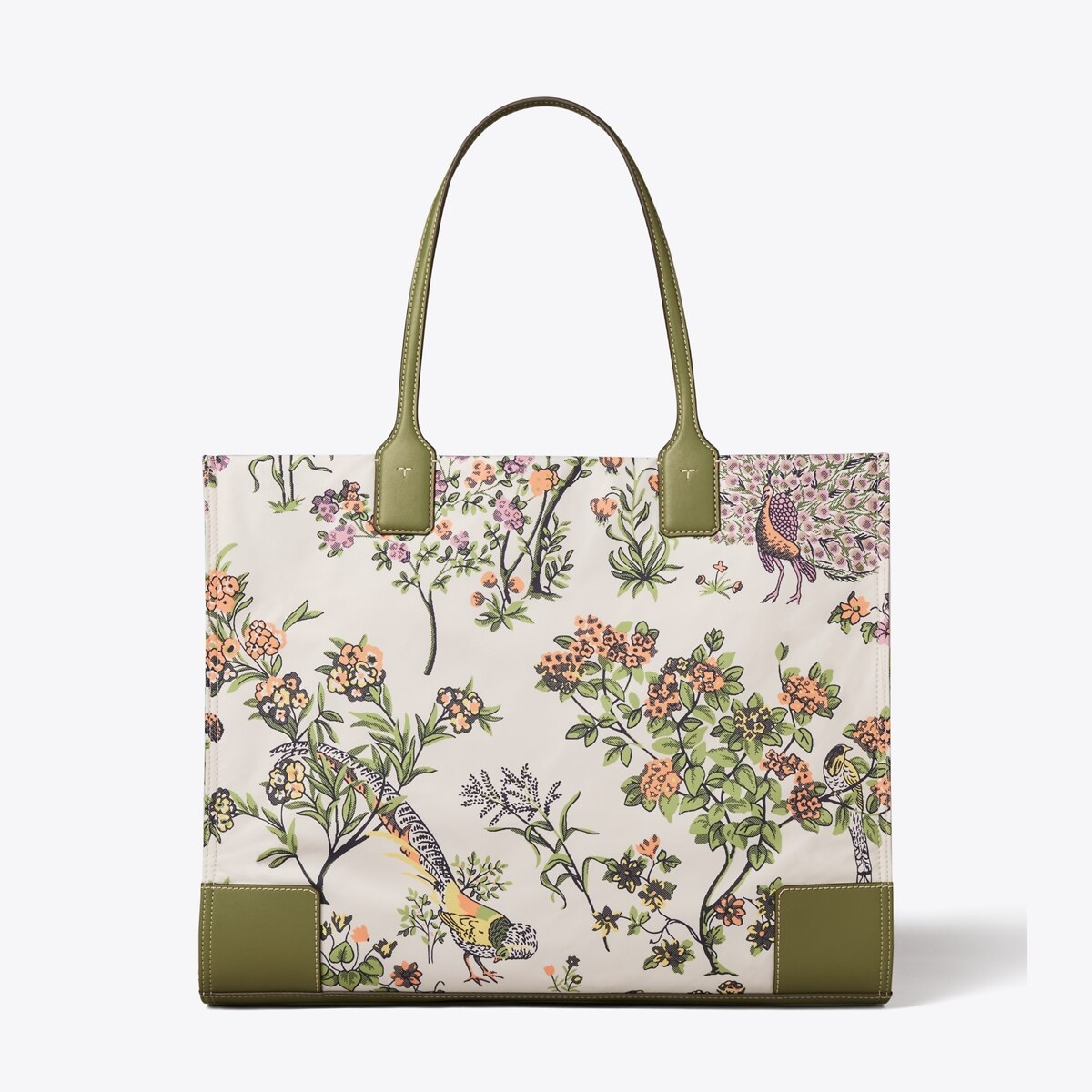 Tory Burch Ella Tote Large Sage Green sale Floral