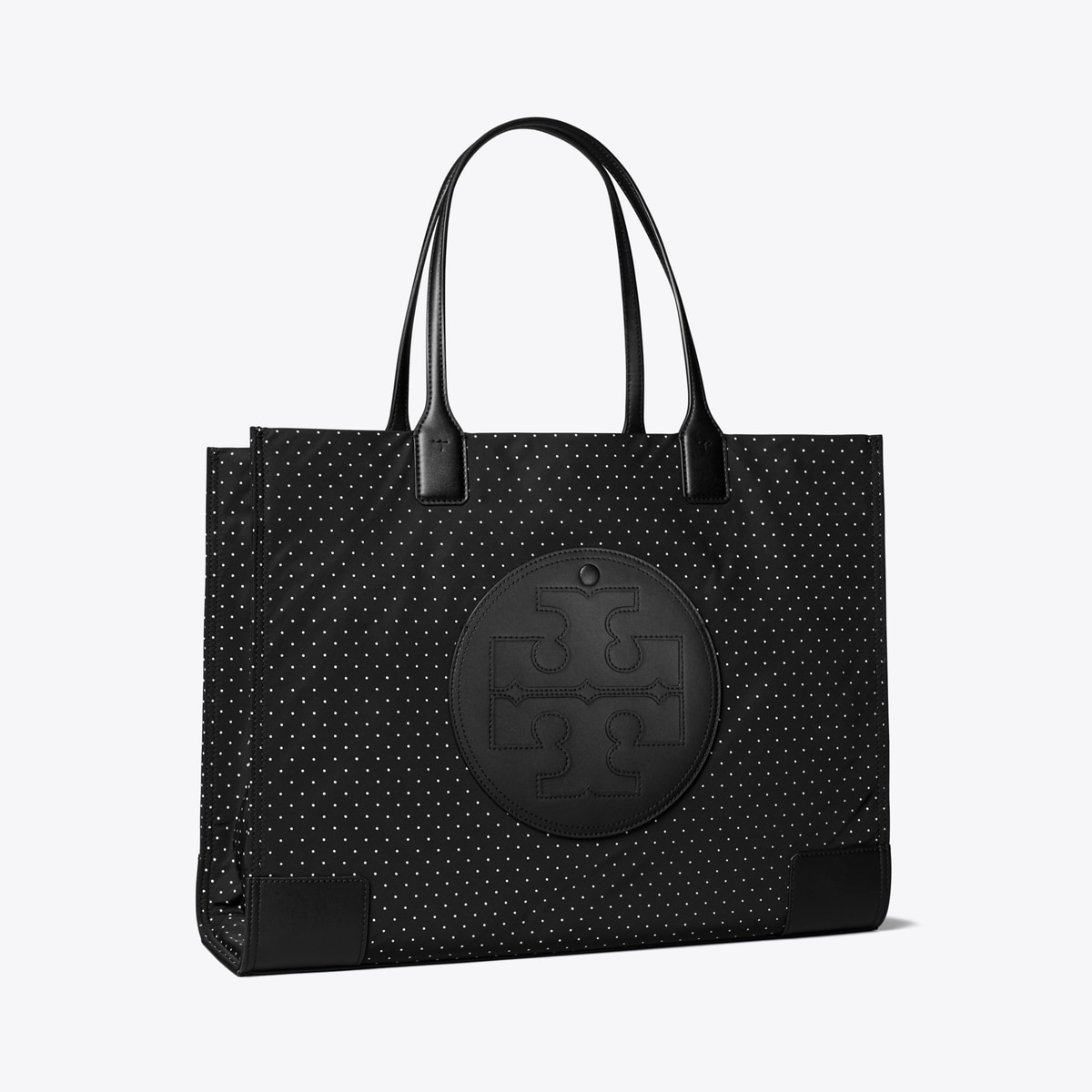 Tory sold Burch Ella snake-Print-Trim Tote Bag, Black/Brown