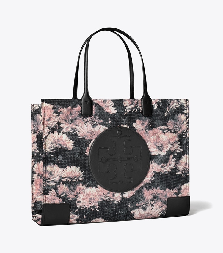 Tory Burch designer tote bags Ella Printed Tote Bag in Pink Pixel Floral angle