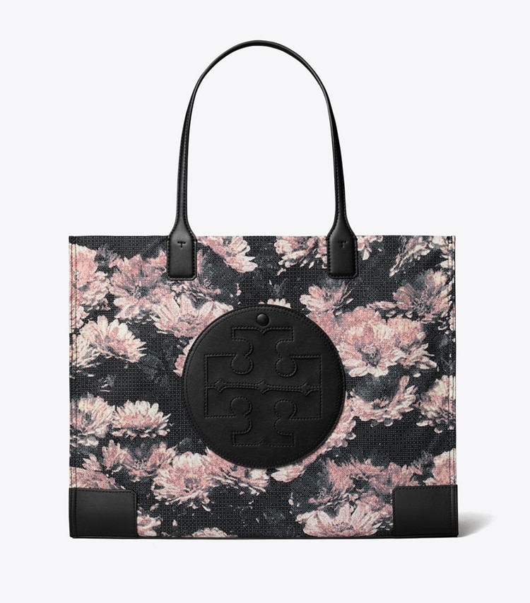 Tory Burch designer tote bags Ella Printed Tote Bag in Pink Pixel Floral front
