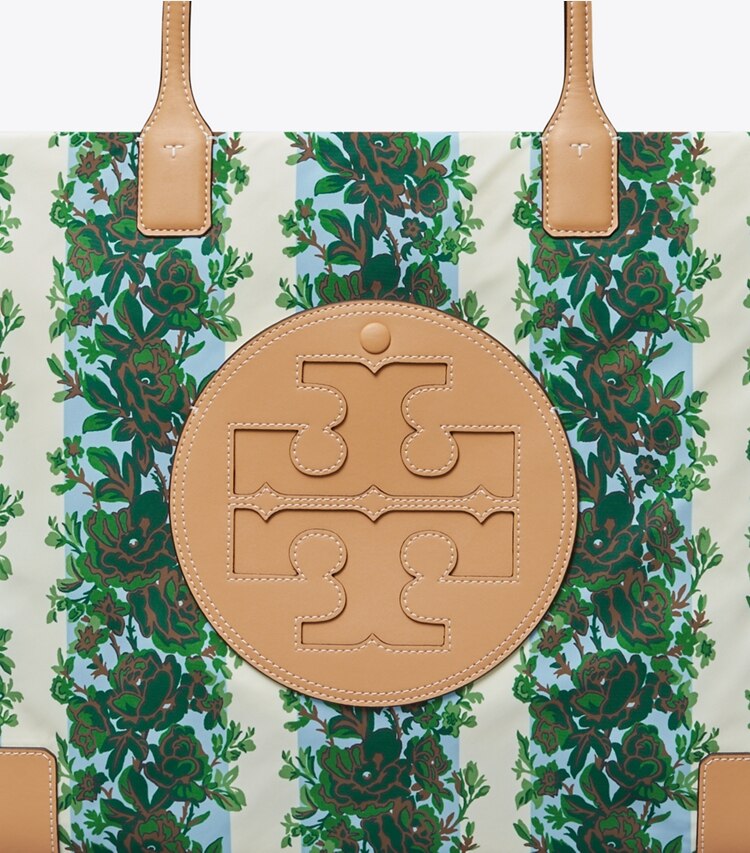 Tory Burch designer tote bags Ella Printed Tote in RAYURE FLEURIE detail