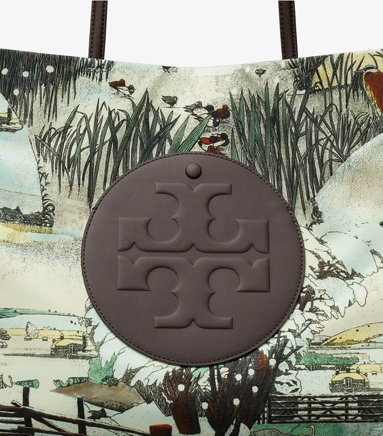 Tory Burch designer tote bags Ella Printed Tote in Forest Print detail