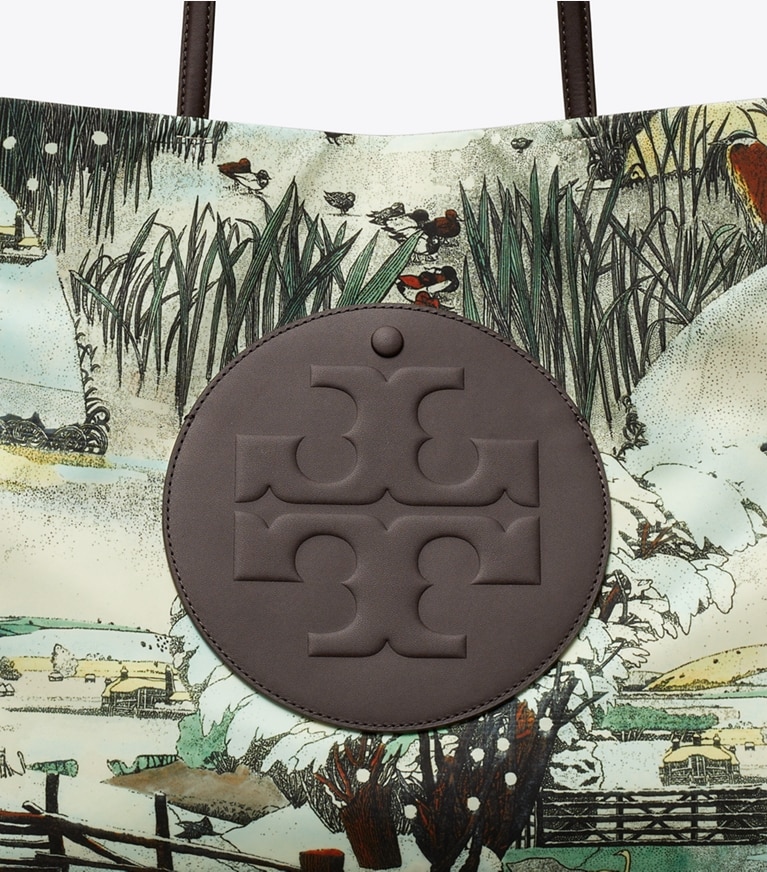 Tory Burch designer tote bags Ella Printed Tote in Forest Print detail
