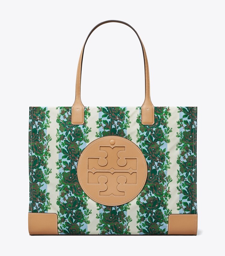 Tory Burch designer tote bags Ella Printed Tote in RAYURE FLEURIE front