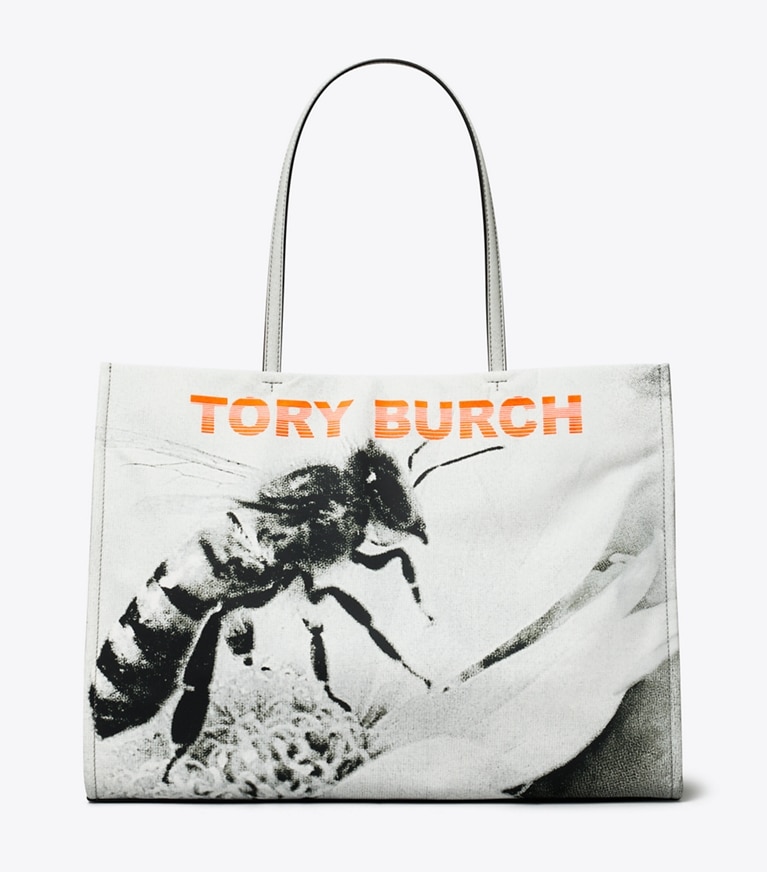 Tory Burch designer tote bags Ella Printed Tote in Bee Print angle