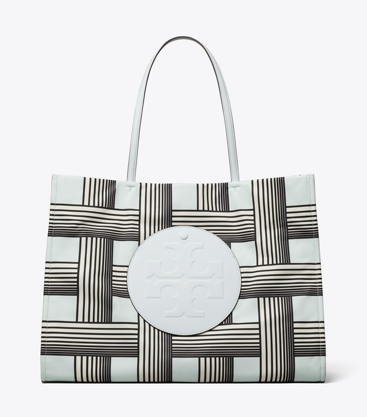 Tory Burch designer トートバッグ エラ プリント トートバッグ in Block Print Blue front
