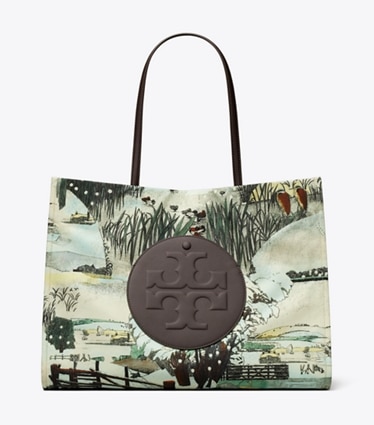 Tory Burch designer tote bags Ella Printed Tote in Forest Print front