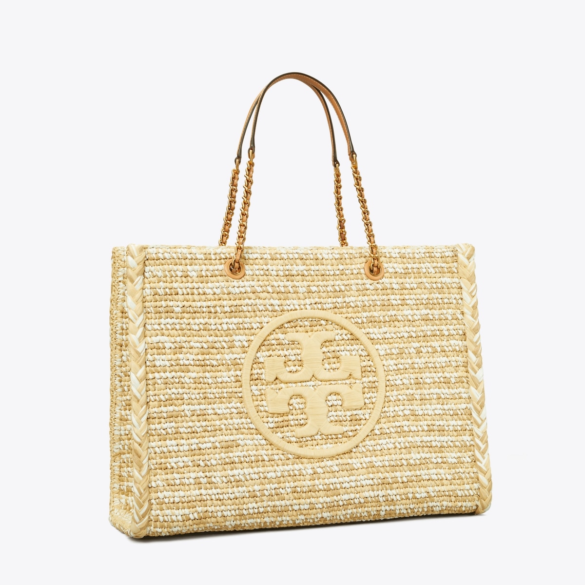 Ella Raffia Mélange Chain Tote: Women's Designer Tote Bags | Tory