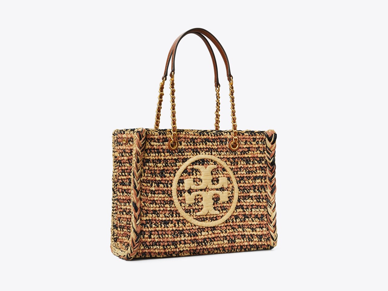 Tory Burch Ella Raffia Chain Tote