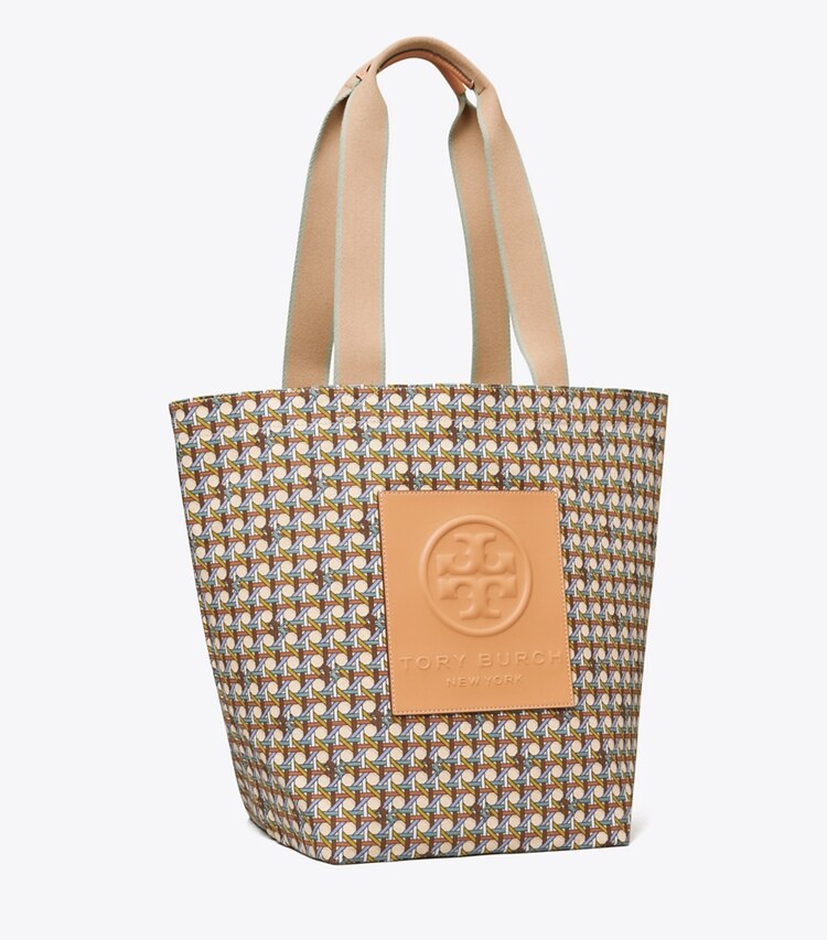 Tory Burch designer tote bags Ella Reversible Market Tote  in VIOLET BLUE BASKE-WEAVE angle