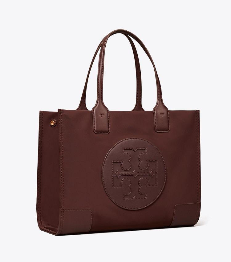 Tory Burch designer crossbody bags Ella Small Tote Bag in TEMPRANILLO angle
