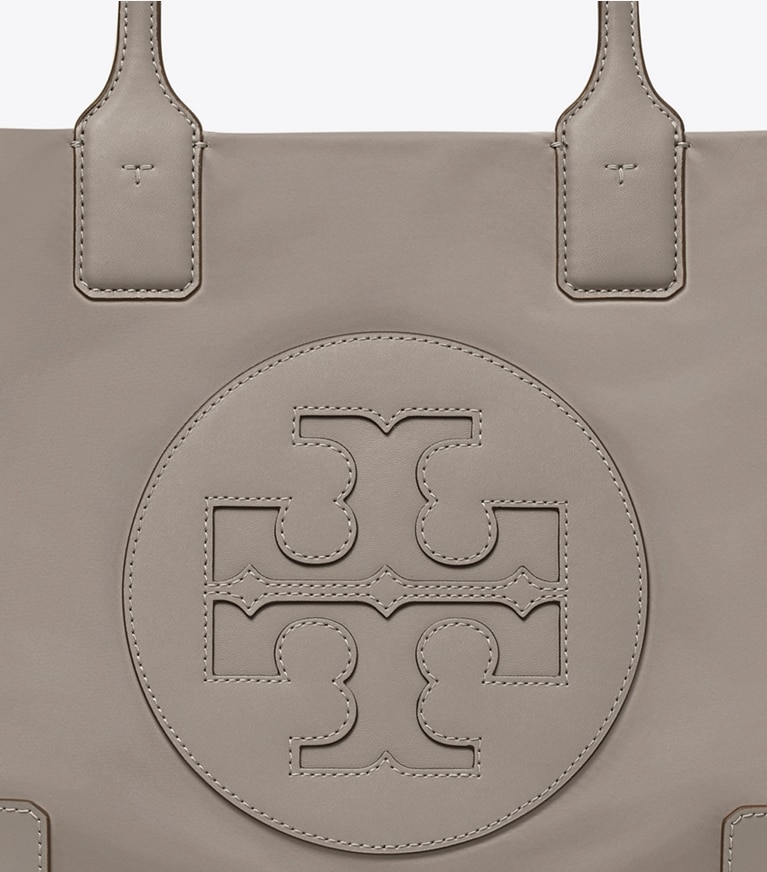 Tory Burch designer crossbody bags Ella Small Tote Bag in Gray Heron angle