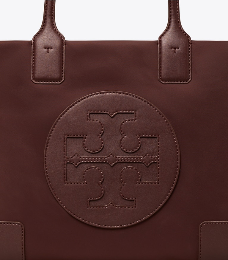 Tory Burch designer crossbody bags Ella Small Tote Bag in TEMPRANILLO angle