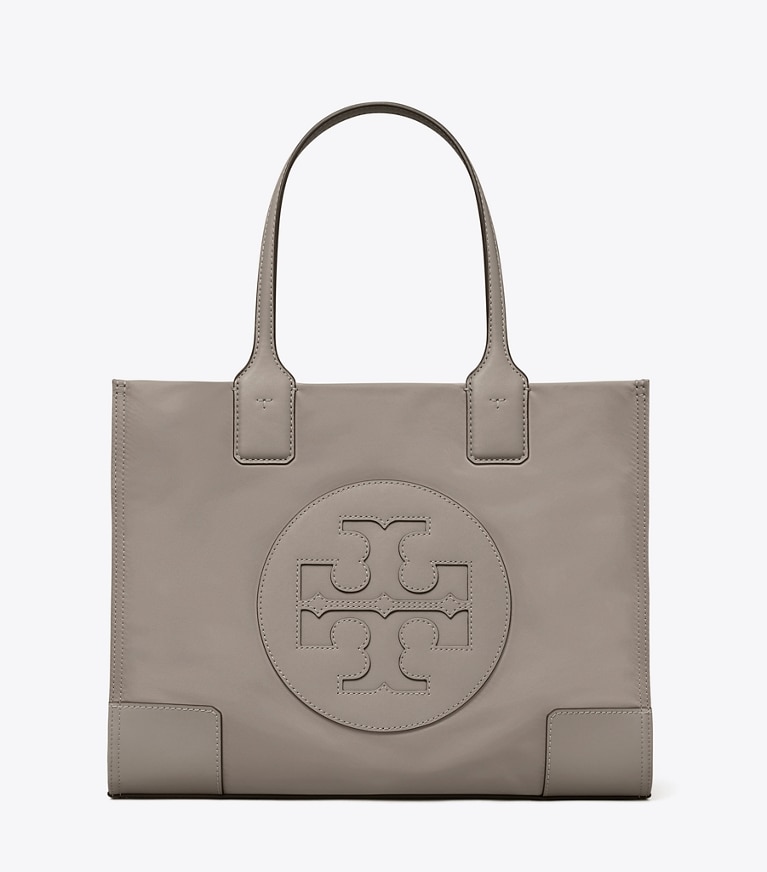 Tory Burch designer crossbody bags Ella Small Tote Bag in Gray Heron angle