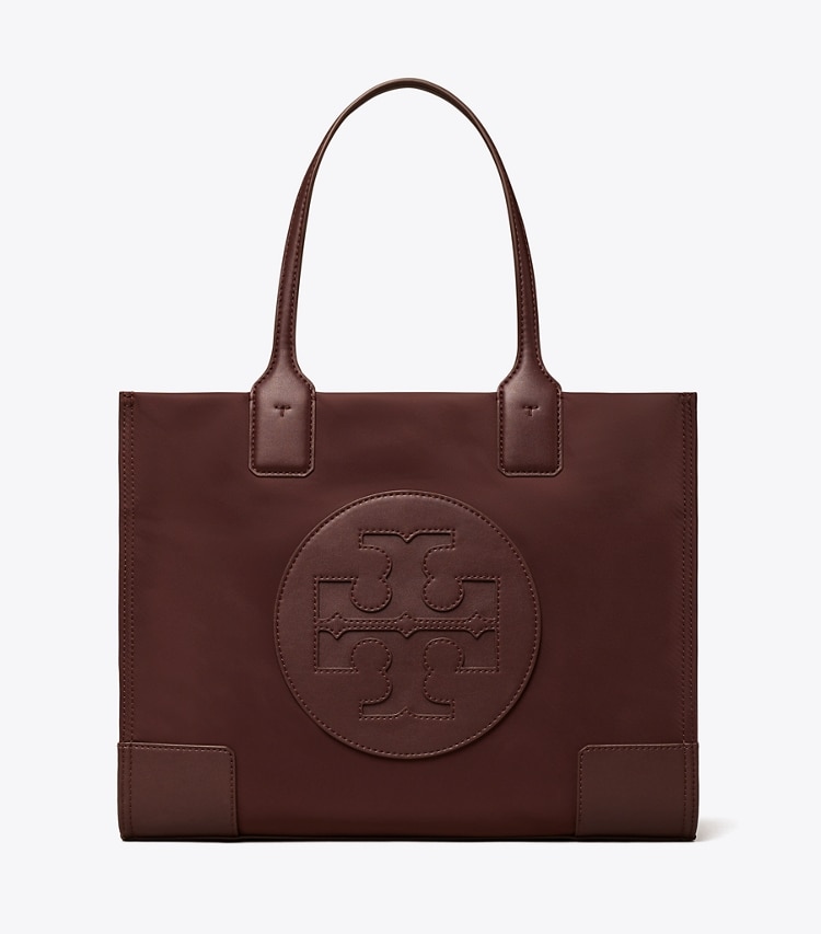 Tory Burch designer crossbody bags Ella Small Tote Bag in TEMPRANILLO front