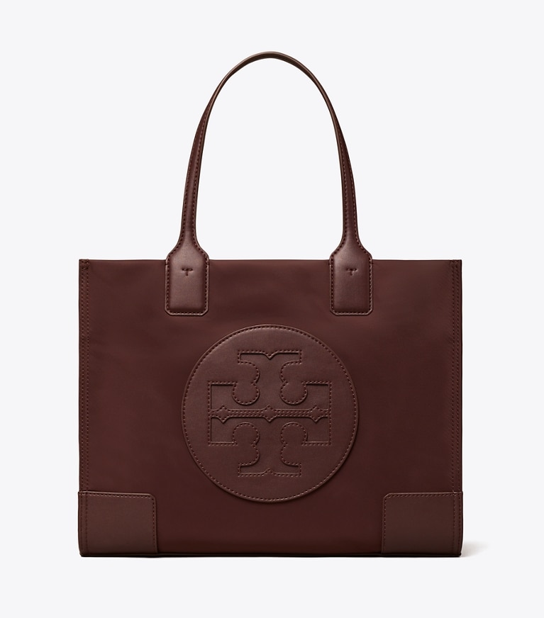 Tory Burch designer crossbody bags Ella Small Tote Bag in TEMPRANILLO angle