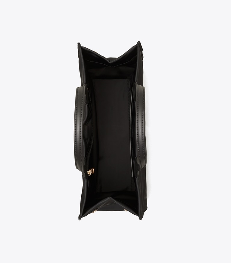 Tory Burch designer crossbody bags Ella Small Tote Bag in Black angle