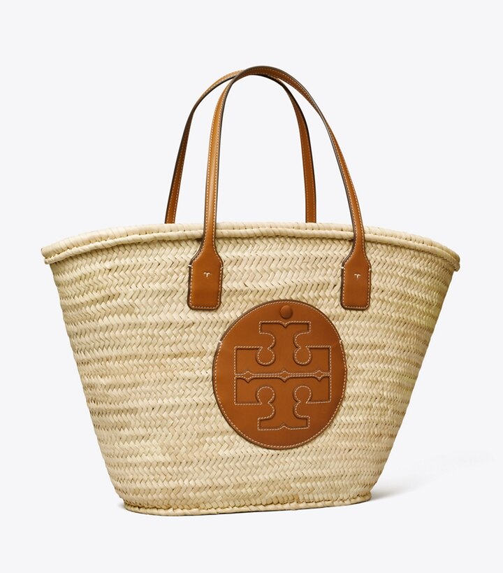 Ella Straw Basket Tote Bag: Women's Designer Tote Bags | Tory Burch