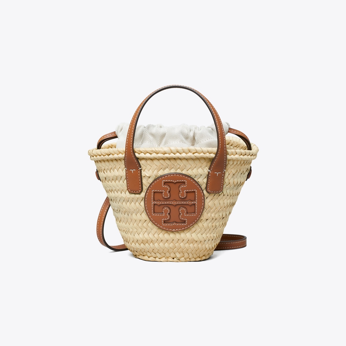 Ella Straw Mini Basket in beige, size OS