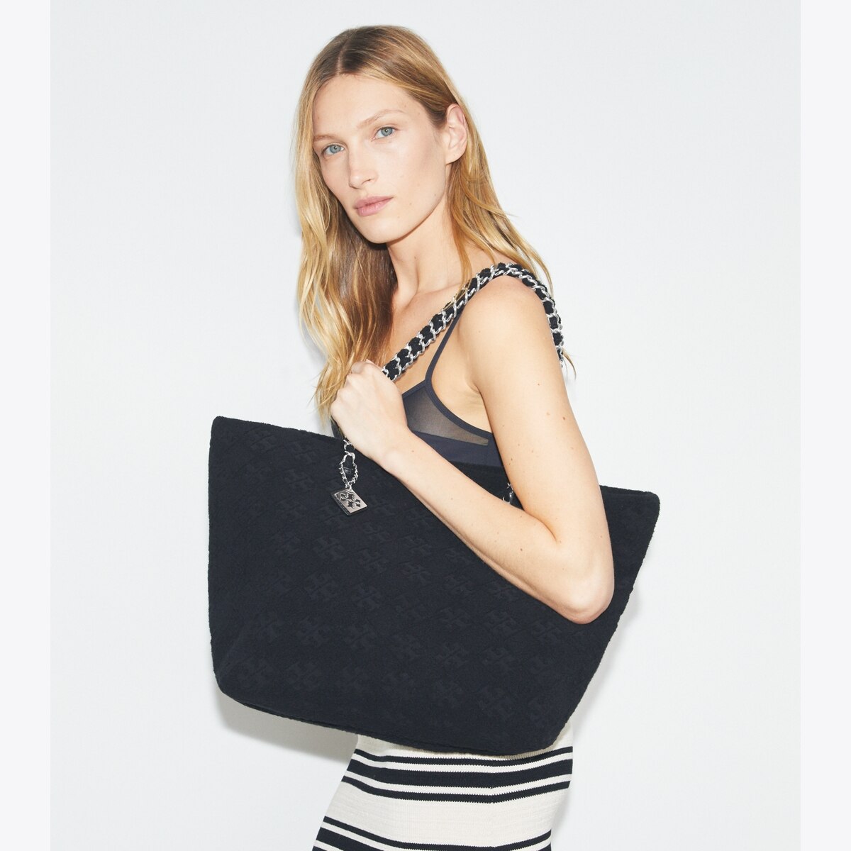 トートバッグ CHAIN ELLA TERRY TOTE BAG ella-chain-tote-front.