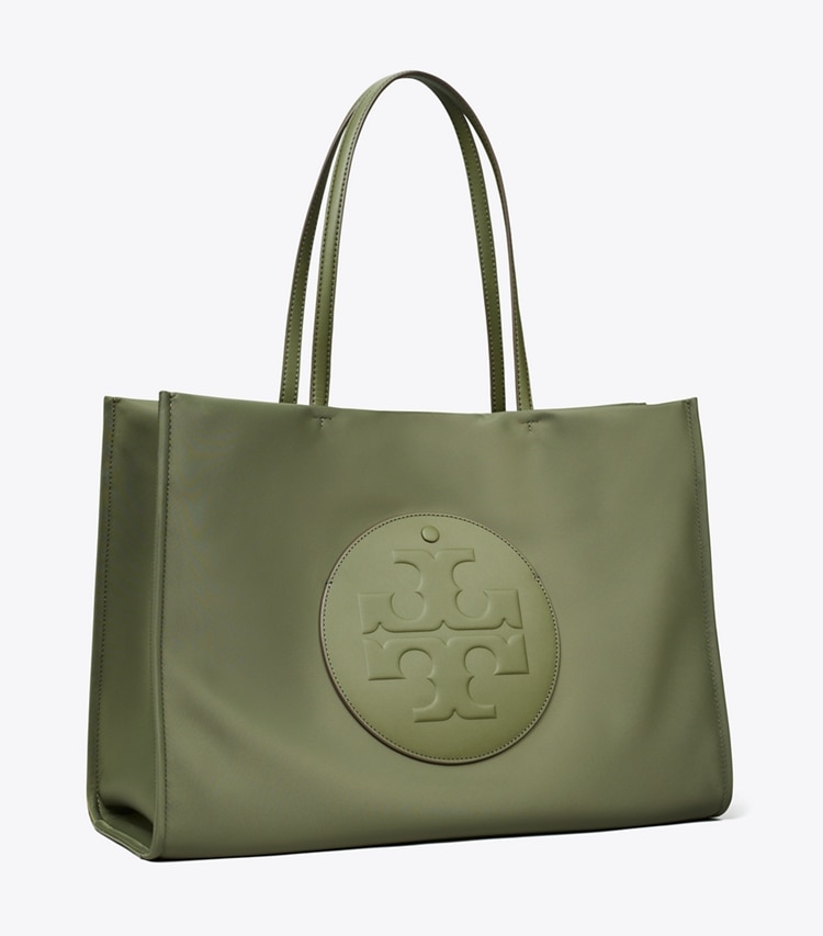 Tory Burch designer tote bags Ella Tote in Olive Green angle