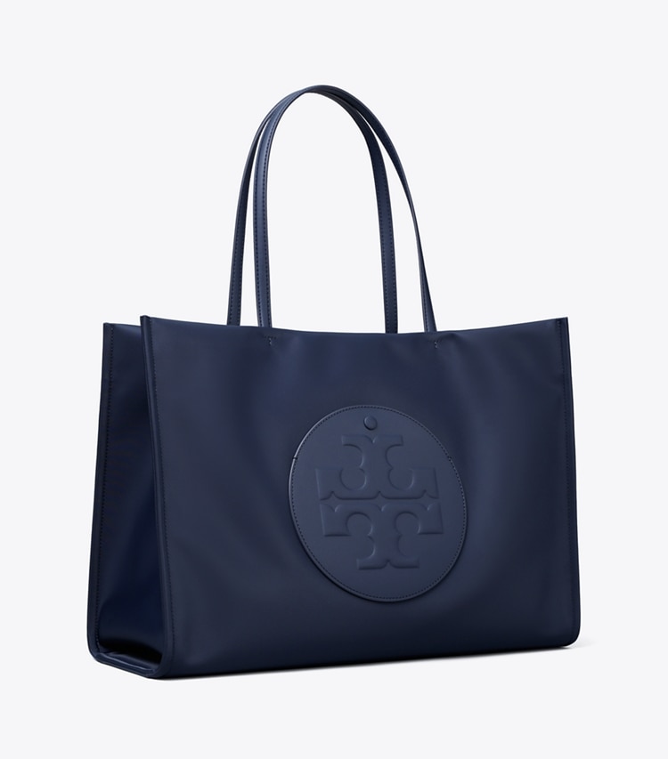 Tory Burch designer tote bags Ella Tote in New Navy angle