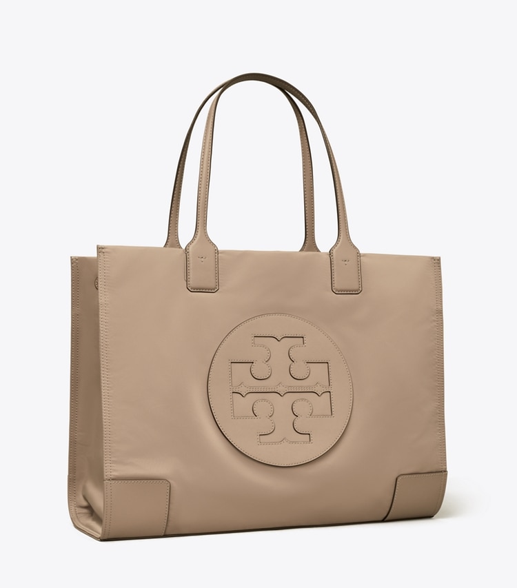 Tory Burch designer tote bags Ella Tote Bag in Gray Heron angle