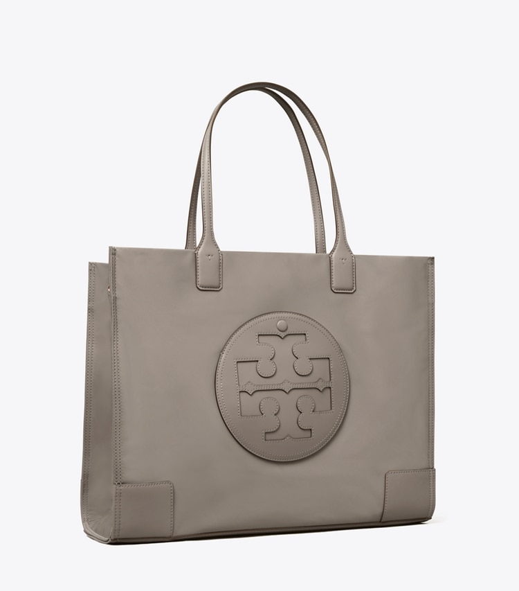 Tory Burch designer tote bags Ella Tote Bag in Gray Heron angle