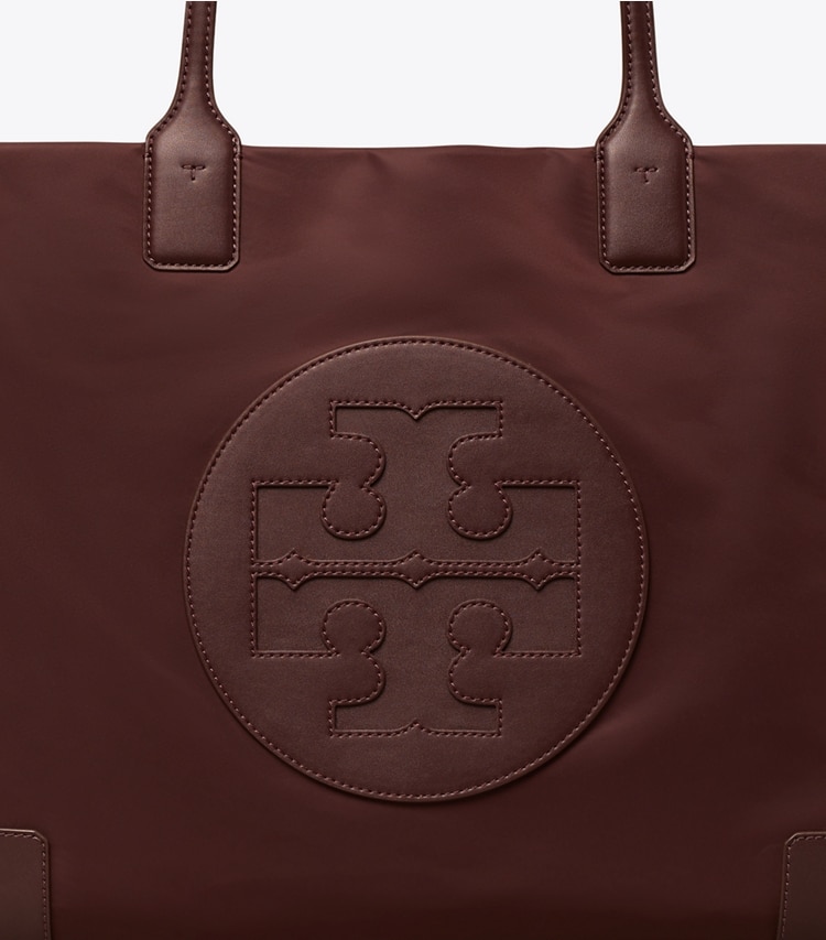 Tory Burch designer tote bags Ella Tote Bag in TEMPRANILLO detail